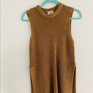 Aritzia camel knit tank tunic